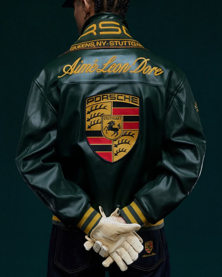 Porsche Vintage Leather Racing Jacket – Retro Motorsport Statement | Noirvex