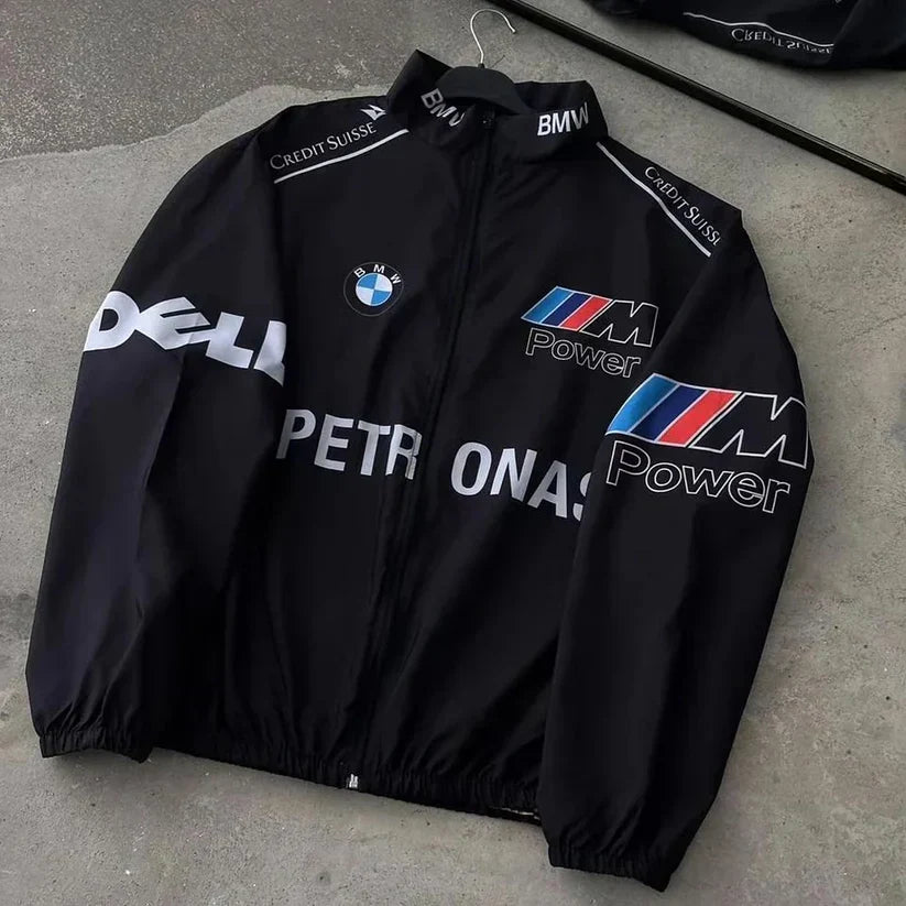 Racing BMW Jacket – Bold DTF Print Motorsport Style | Noirvex