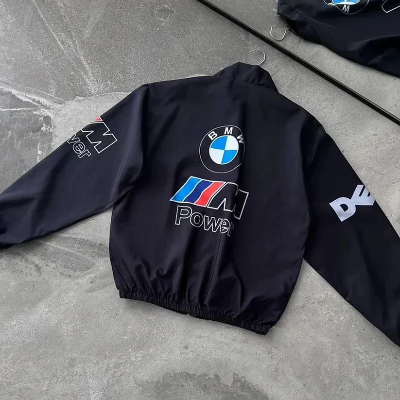 Racing BMW Jacket – Bold DTF Print Motorsport Style | Noirvex
