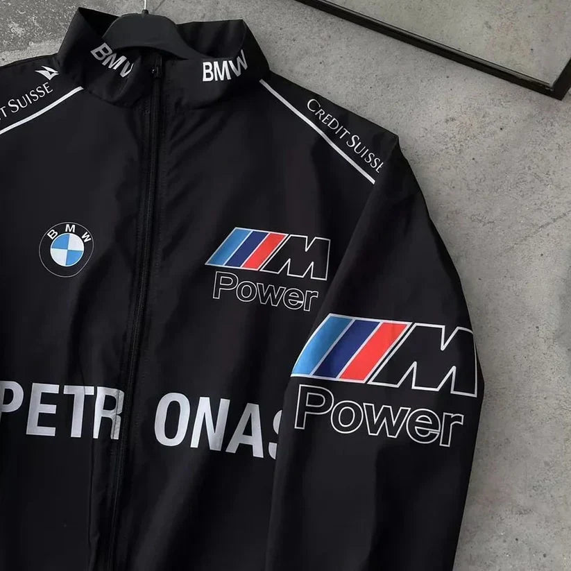 Racing BMW Jacket – Bold DTF Print Motorsport Style | Noirvex