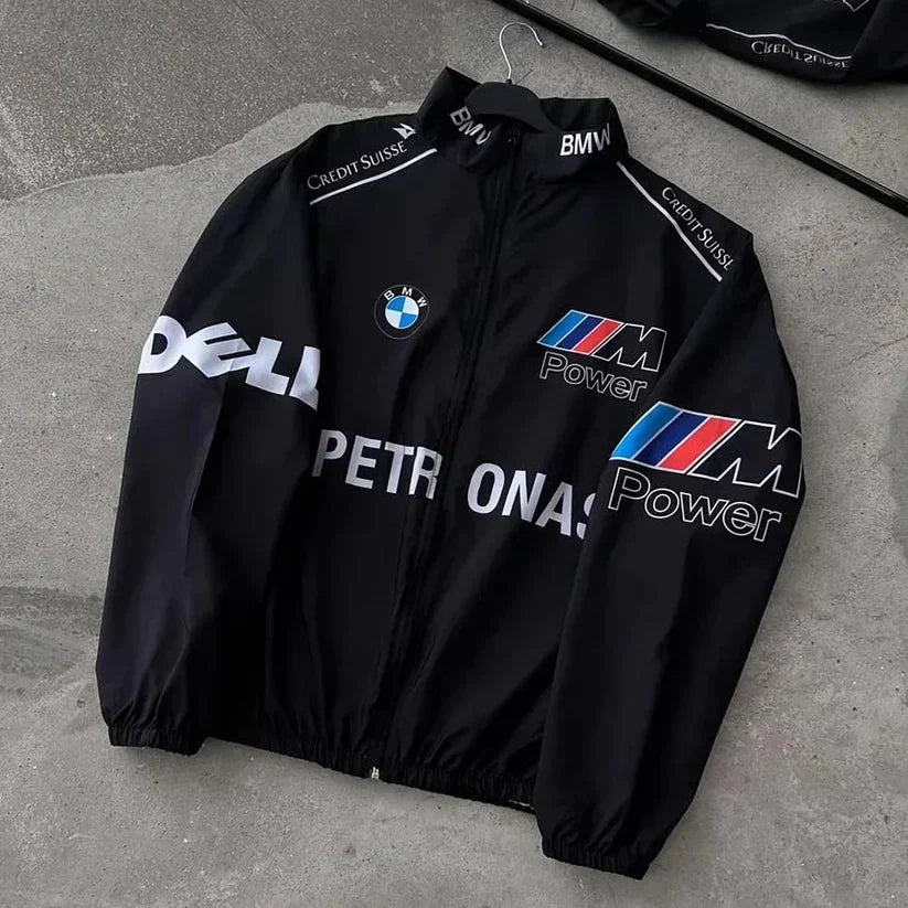 Racing BMW Jacket – Bold DTF Print Motorsport Style | Noirvex