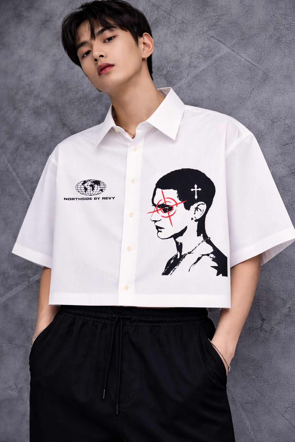 Northside graphic oversized shirt front view urban streetwear style