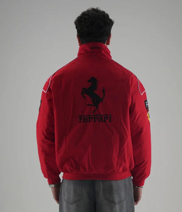 Red Ferrari Embroidered Jacket – Premium Unisex Racing Style | Noirvex