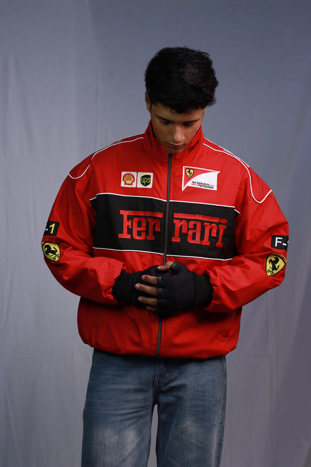 Red Ferrari F1 Printed Jacket – Racing Style Unisex Jacket | Noirvex