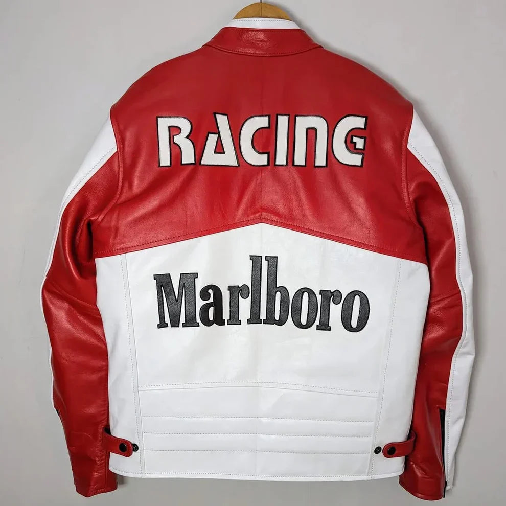 Marlboro Classic Cowhide Leather Jacket – Rugged & Refined | Noirvex