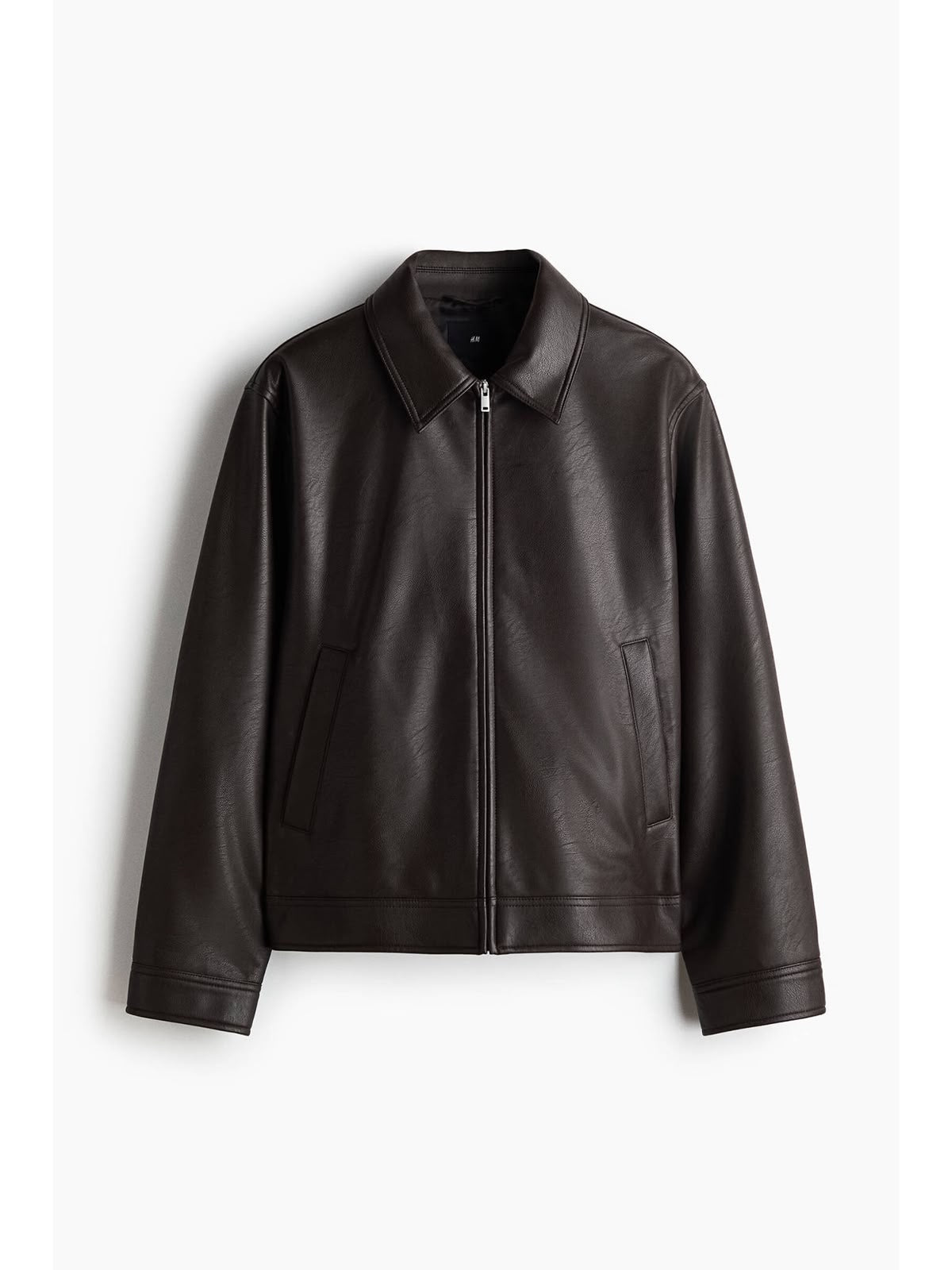 Premium Brown Leather Jacket for Men Front View